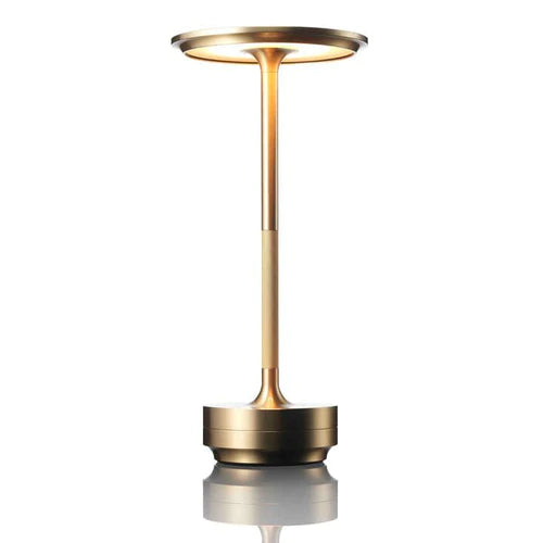 Luxlite Modern LED Table Lamp Brass Finish Dimmable Touch Control Rechargeable — Image 13
