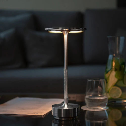 Luxlite Modern LED Table Lamp Brass Finish Dimmable Touch Control Rechargeable — Image 20