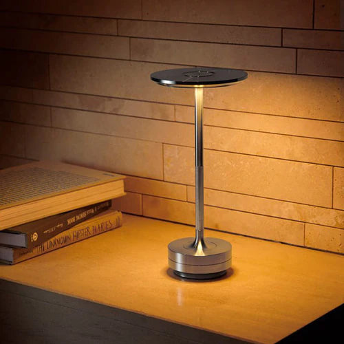 Luxlite Modern LED Table Lamp Brass Finish Dimmable Touch Control Rechargeable — Image 25