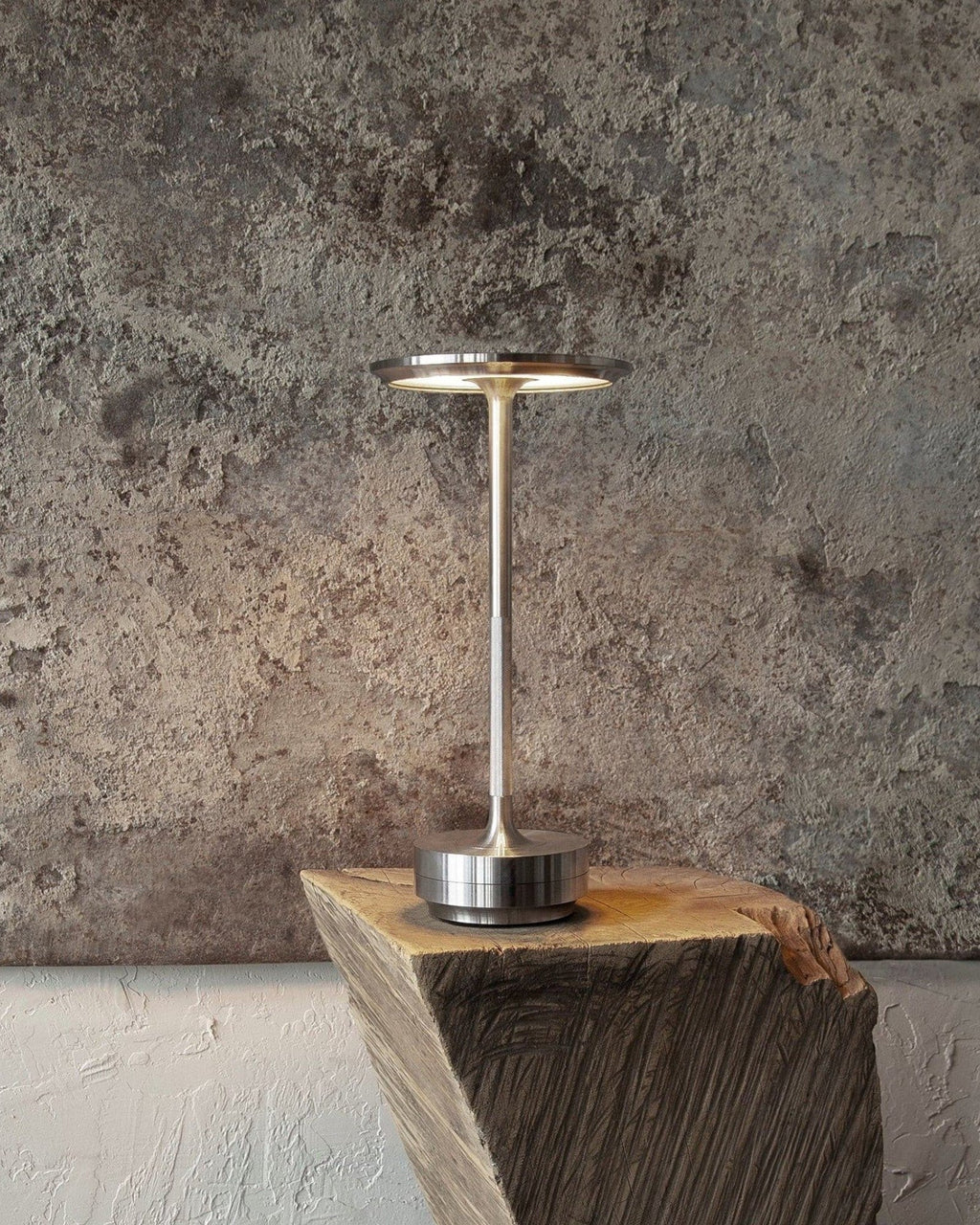 Luxlite Modern LED Table Lamp Brass Finish Dimmable Touch Control Rechargeable — Image 6