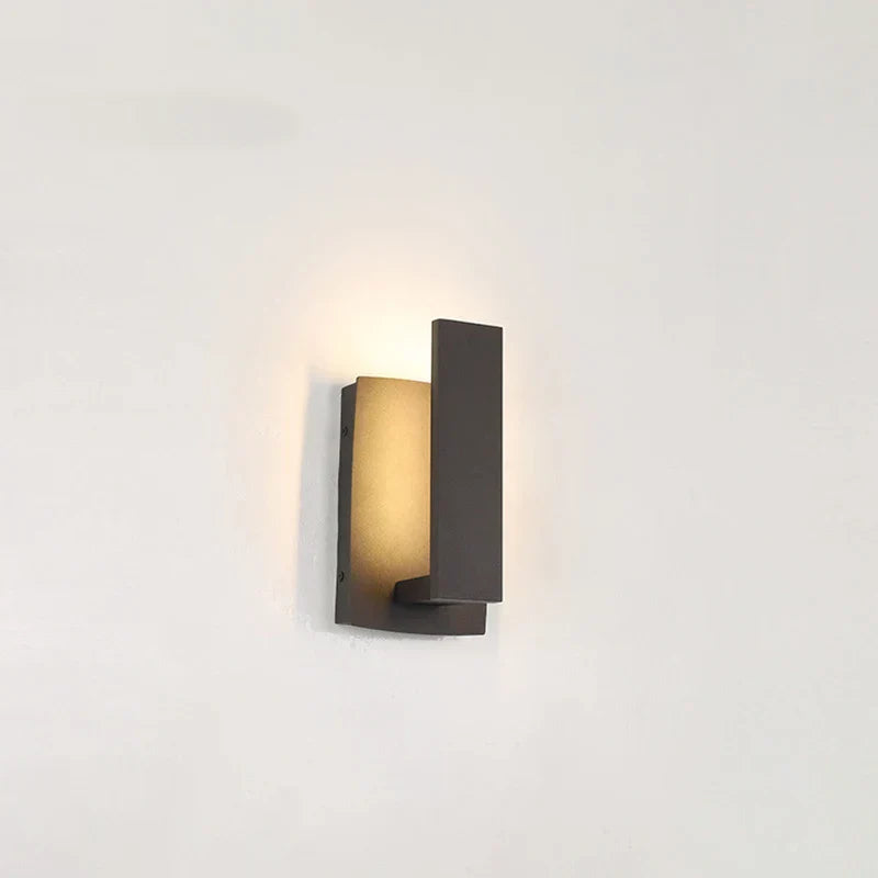 Modern Outdoor Wall Sconce Light Fixture, Black, Waterproof, LED — Image 4