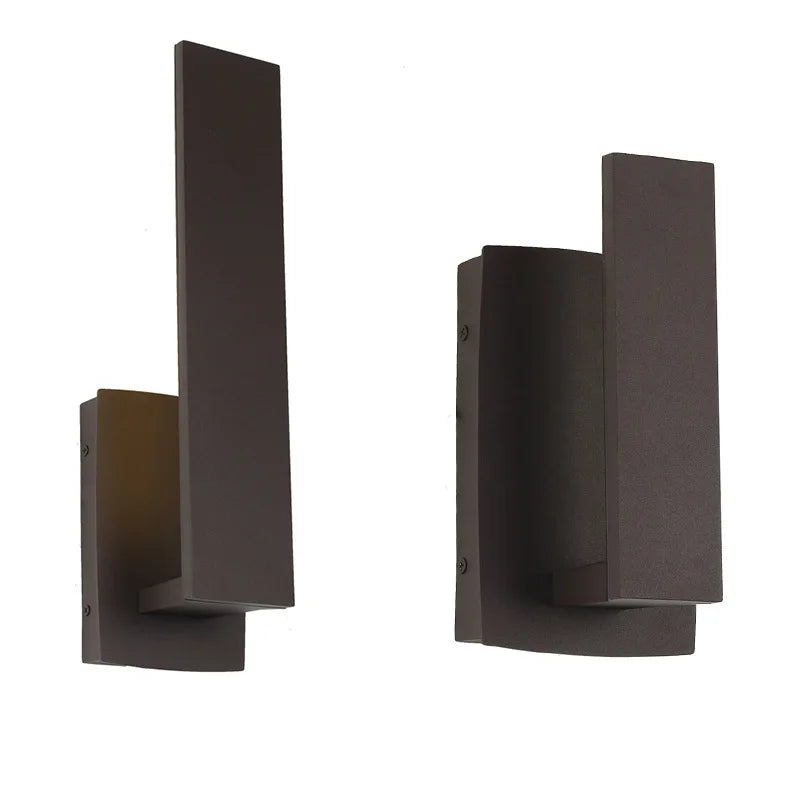Modern Outdoor Wall Sconce Light Fixture, Black, Waterproof, LED — Image 5