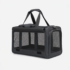 Pet Carrier Bag Durable Mesh Travel Tote for Cats Small Dogs Adjustable Strap Safety Buckle Brown — Image 11