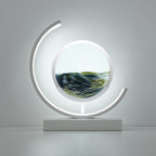 Dynamic Sand Art LED Table Lamp Modern Circular Kinetic Sculpture Adjustable Lighting — Image 5