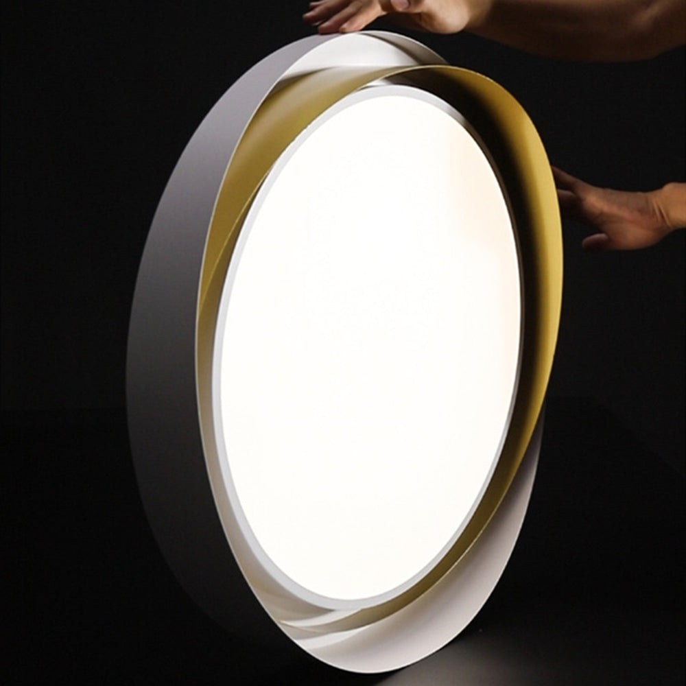 Modern LED Ceiling Light Fixture White Metal Minimalist Design — Image 28