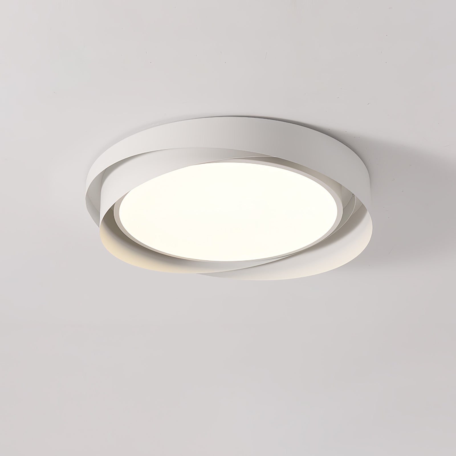 Modern LED Ceiling Light Fixture White Metal Minimalist Design — Image 6