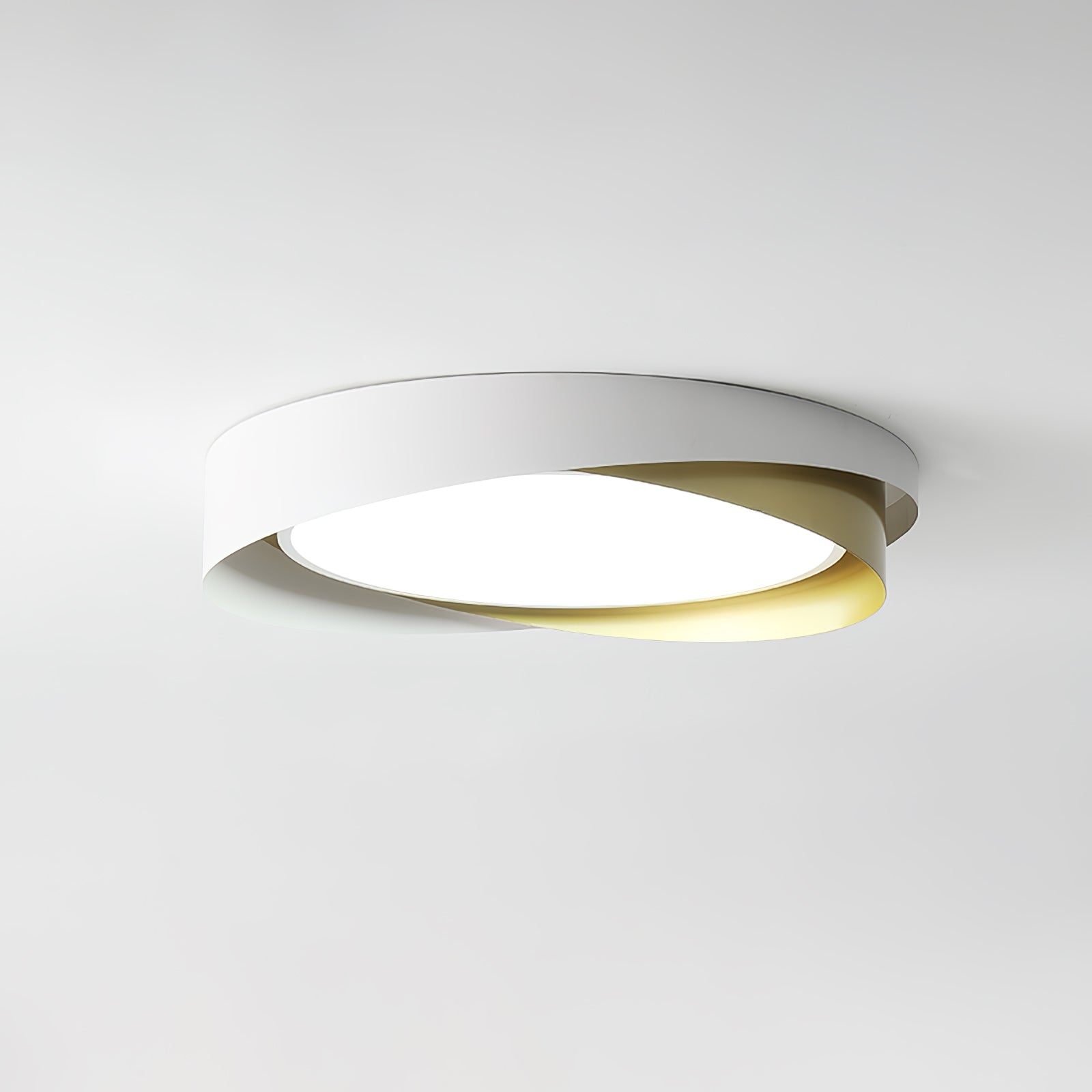 Modern LED Ceiling Light Fixture White Metal Minimalist Design — Image 7