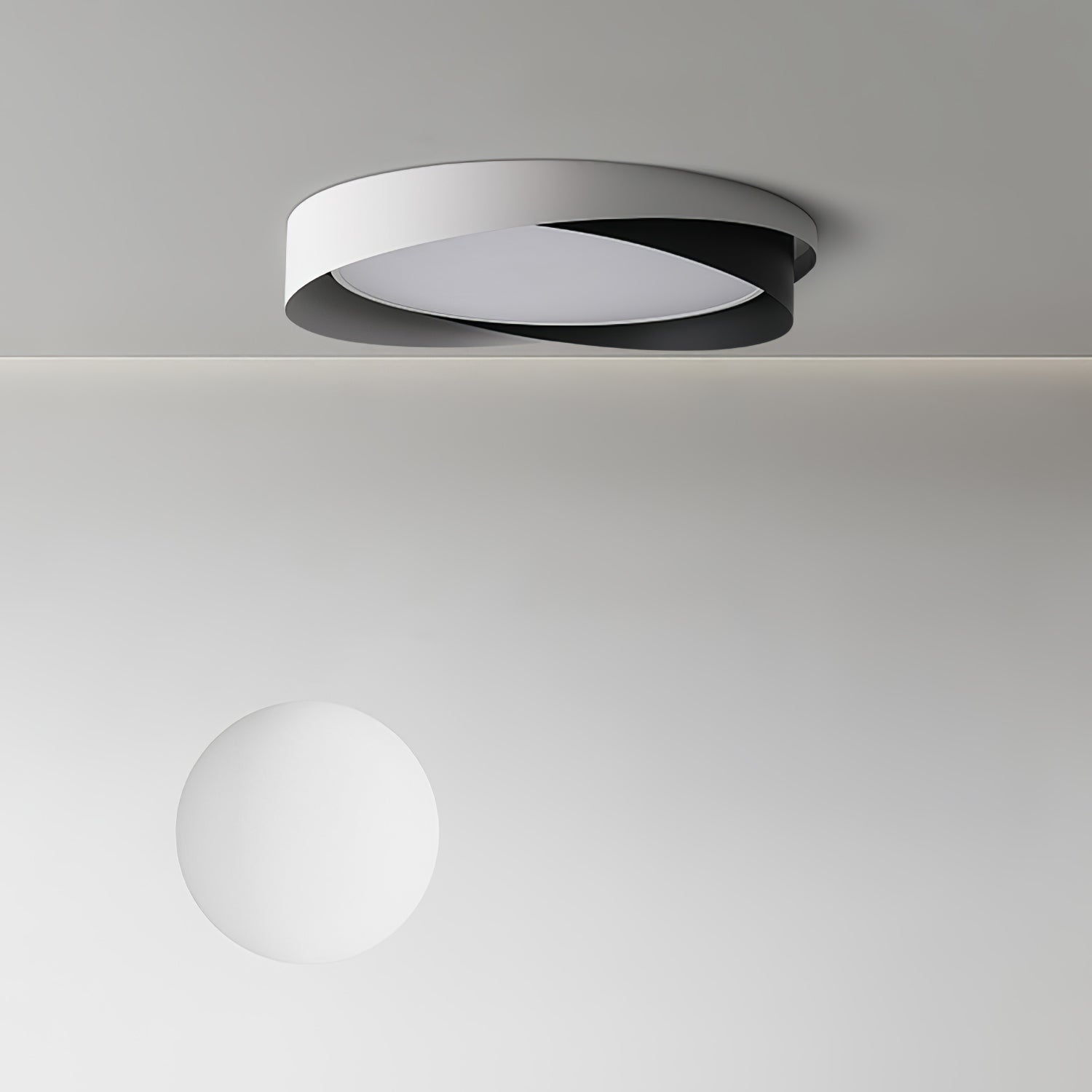 Modern LED Ceiling Light Fixture White Metal Minimalist Design — Image 11