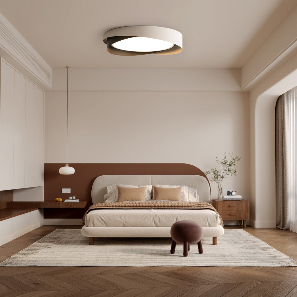 Modern LED Ceiling Light Fixture White Metal Minimalist Design — Image 23
