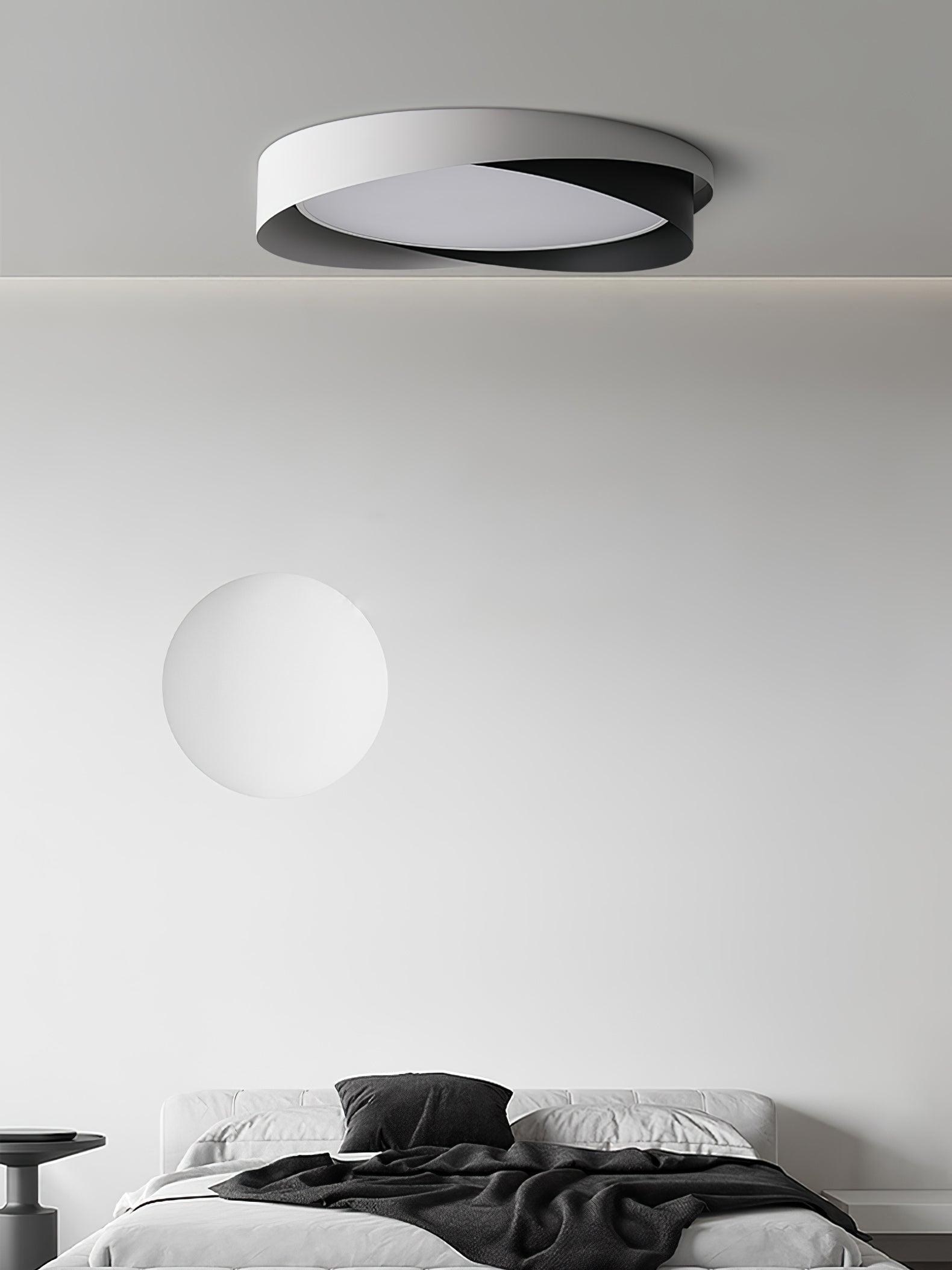 Modern LED Ceiling Light Fixture White Metal Minimalist Design — Image 34