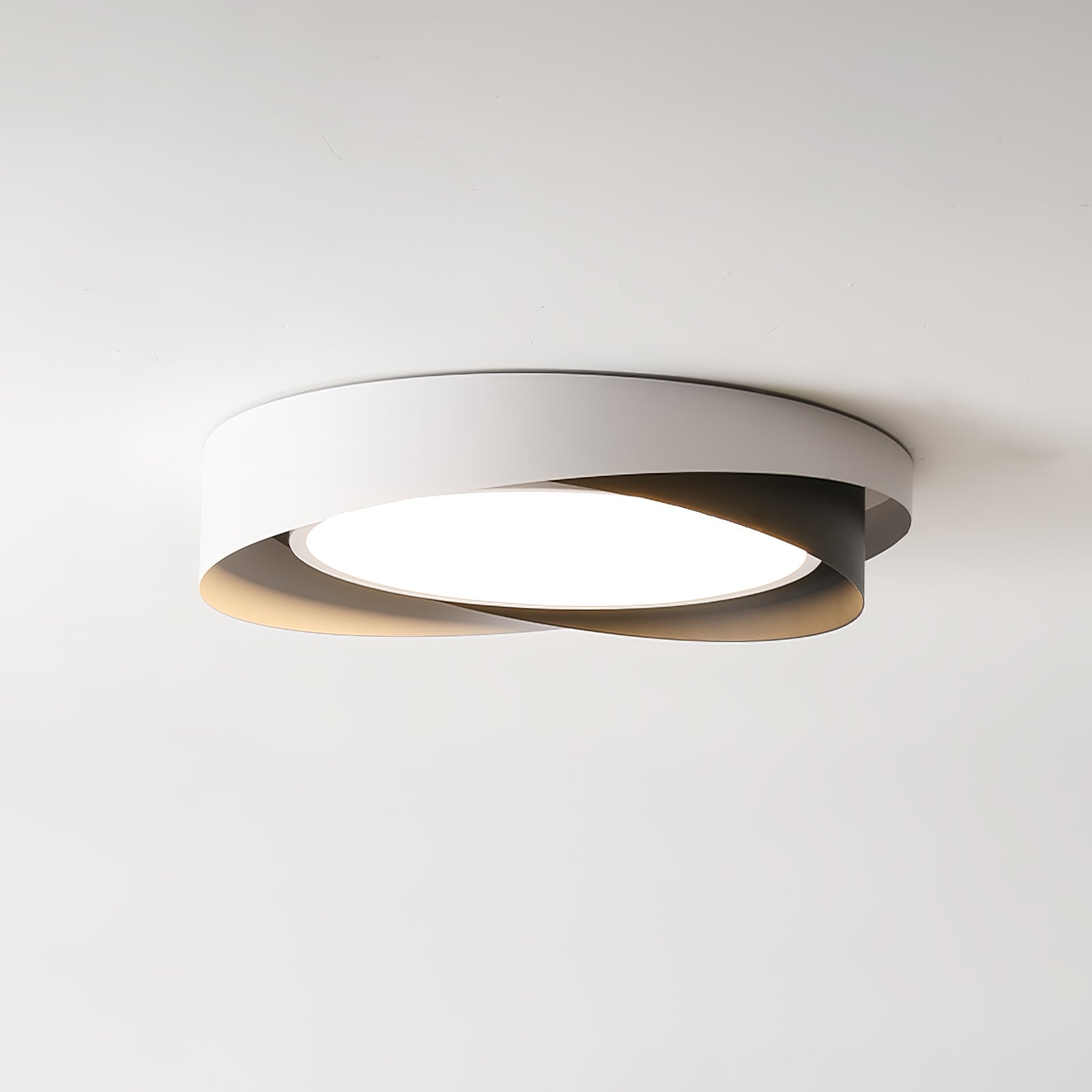 Modern LED Ceiling Light Fixture White Metal Minimalist Design — Image 2