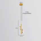 Modern Spiral LED Pendant Light Gold Metal Adjustable Dimmable 40cm — Image 13