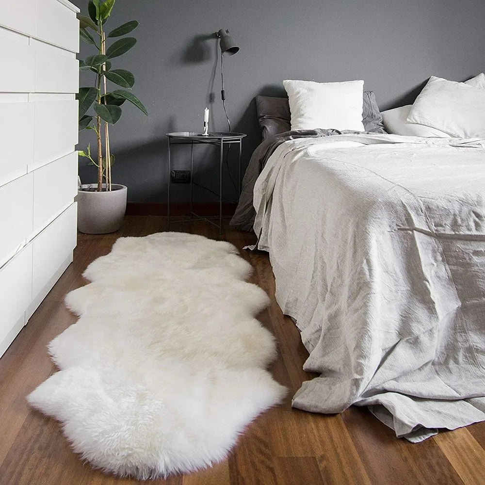 Luxurious Faux Sheepskin Rug Soft Fluffy Area Carpet for Living Room Bedroom Decor Multiple Colors — Image 2