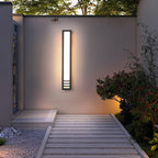 Modern Outdoor Wall Light Fixture LED Wrought Iron Acrylic 80cm Black Waterproof — Image 2