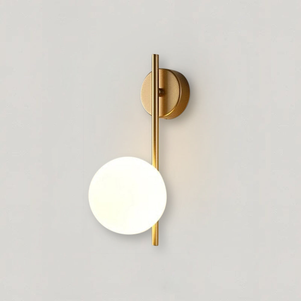 Nyra Modern Wall Sconce Light Fixture Gold Metal LED 30cm x 12cm — Main Image