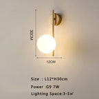 Nyra Modern Wall Sconce Light Fixture Gold Metal LED 30cm x 12cm — Image 5