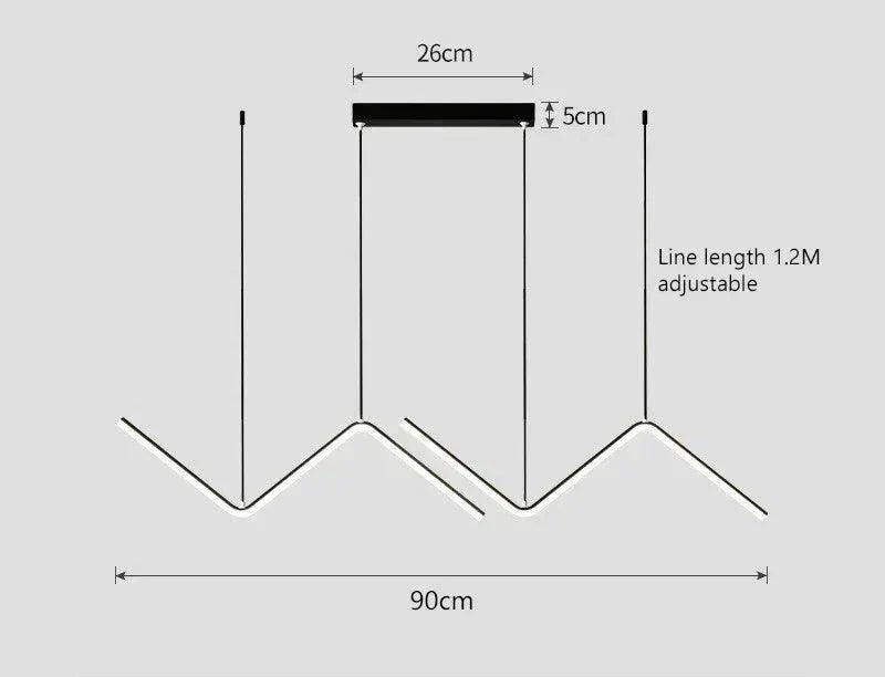 Contemporary LED Pendant Light Fixture - Black, Gold, White, Adjustable, 90cm — Image 8