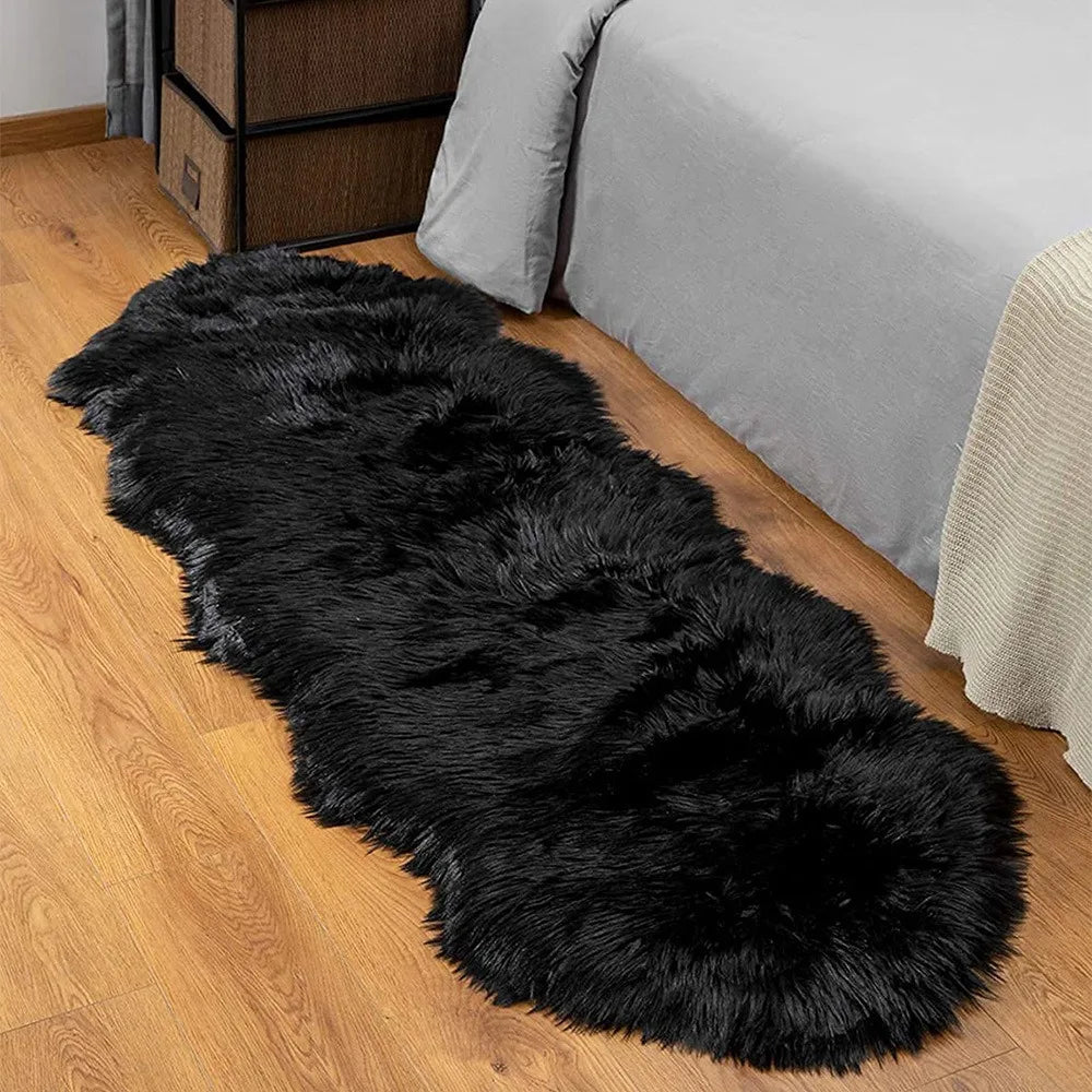 Luxurious Faux Sheepskin Rug Soft Fluffy Area Carpet for Living Room Bedroom Decor Multiple Colors — Image 6