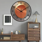 Modern Silent Wall Clock Quartz Movement Decorative Timepiece Gold Glass Metal — Image 11