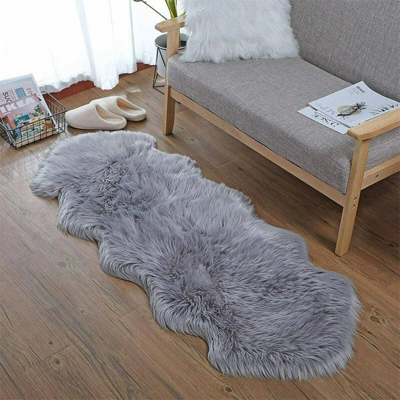Luxurious Faux Sheepskin Rug Soft Fluffy Area Carpet for Living Room Bedroom Decor Multiple Colors — Image 3