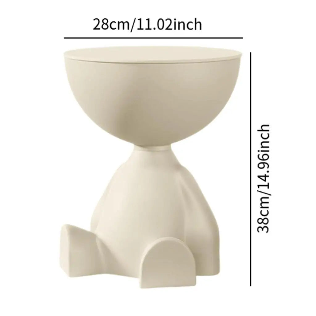 Contemporary Sculptural Side Table Polyethylene Multicolor 38cm Indoor Outdoor — Image 6