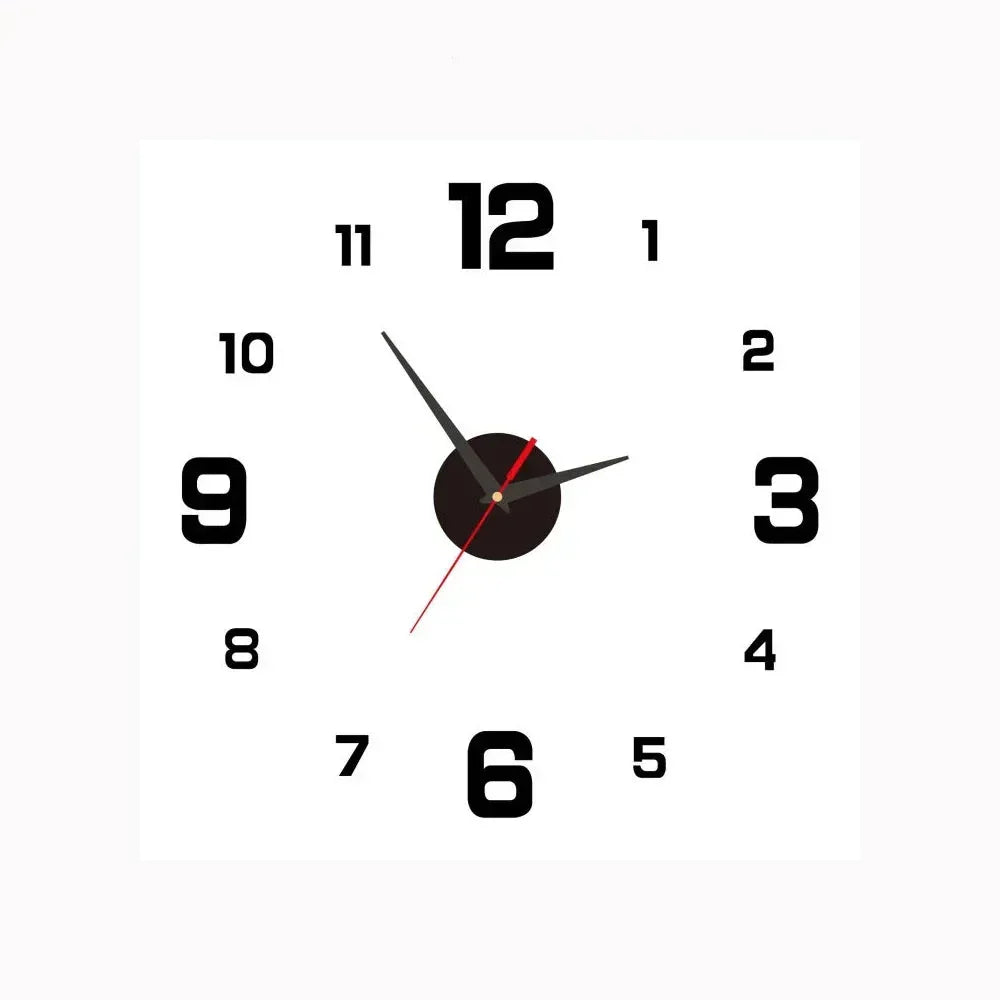 Modern Silent Wall Clock Quartz Movement Decorative Timepiece Gold Glass Metal — Image 4