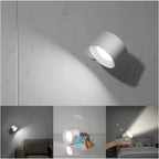 Modern Adjustable Wall Light LED Rechargeable Remote Control Wood Black White — Image 8