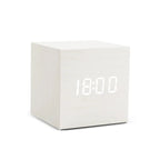 Wooden LED Digital Alarm Clock Cube Design with Temperature Display and Sound Control — Image 8