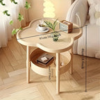 Stylish Cloud-Shaped Side Table with Storage, Beige & Green, 16.1" x 18.9" — Image 3