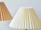 Elegant Wooden Table Lamp with Pleated Shade - Beige & White, Solid Wood, 27cm/32cm — Image 21