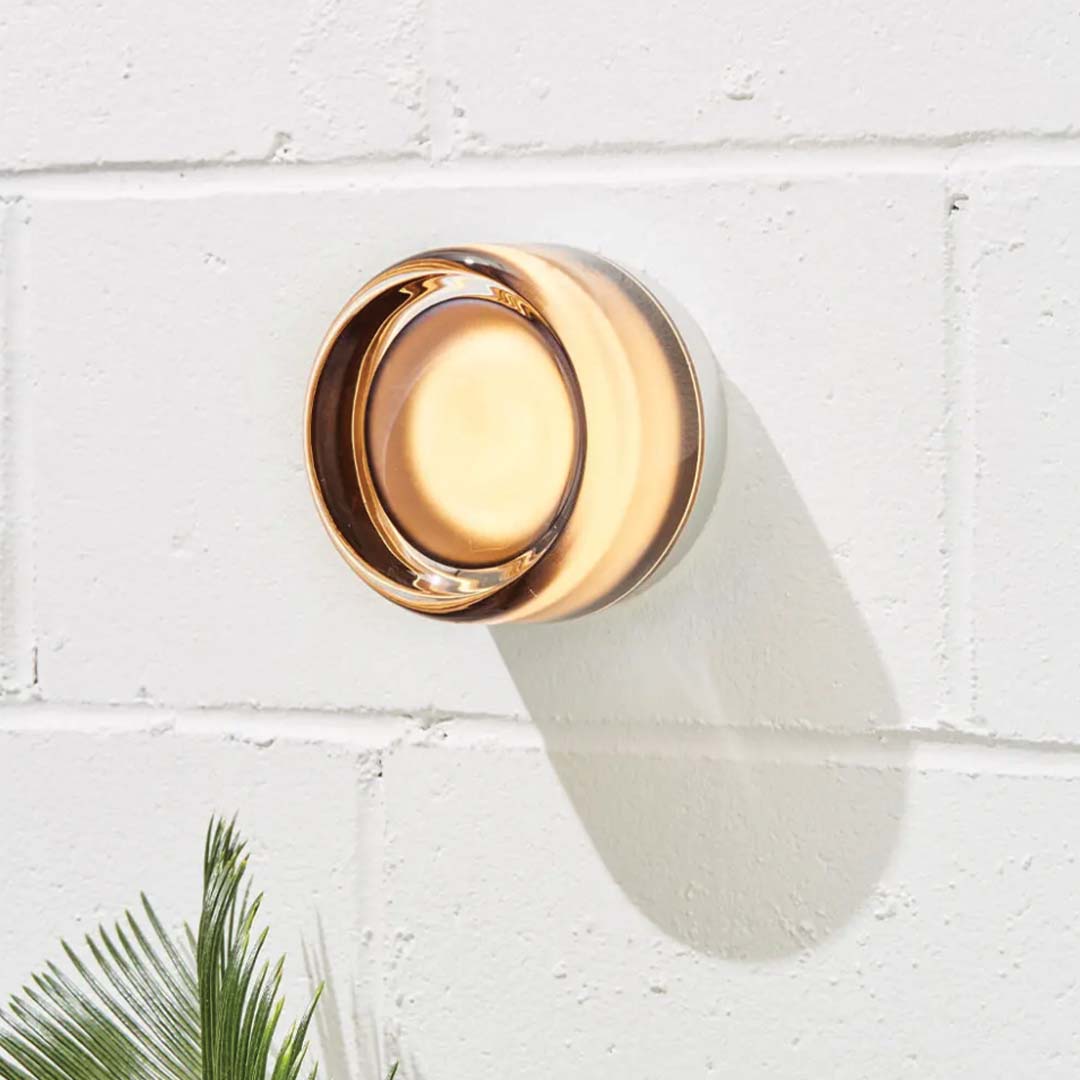 Contemporary Glass Wall Sconce Light Fixture - Amber, Smoke, Clear Options — Main Image