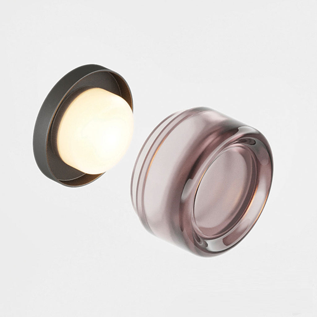 Contemporary Glass Wall Sconce Light Fixture - Amber, Smoke, Clear Options — Image 13