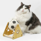 Interactive Cat Toy Scratching Ball Wood Frame Sisal Rope Fun Design Durable Pet Play — Main Image