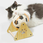 Interactive Cat Toy Scratching Ball Wood Frame Sisal Rope Fun Design Durable Pet Play — Image 2