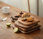 Natural Wood Cutting Board Set with Handle Rustic Kitchen Decor 20x38cm & 20x30cm — Image 5
