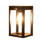 Solar LED Outdoor Lantern Black Metal Motion Sensor Waterproof 26cm Garden Light — Image 8