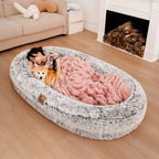 Funny Fuzzy Luxury Waterproof Pet Bed Soft Plush Cushion Anti-Slip Bottom — Image 25
