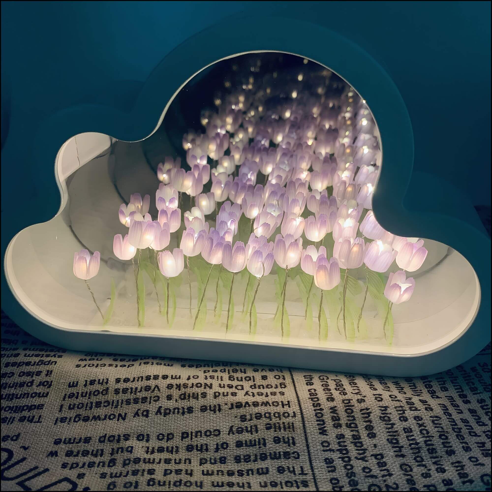 Cloud LED Flower Night Light Infinity Mirror Multicolor Decorative Lamp — Image 4