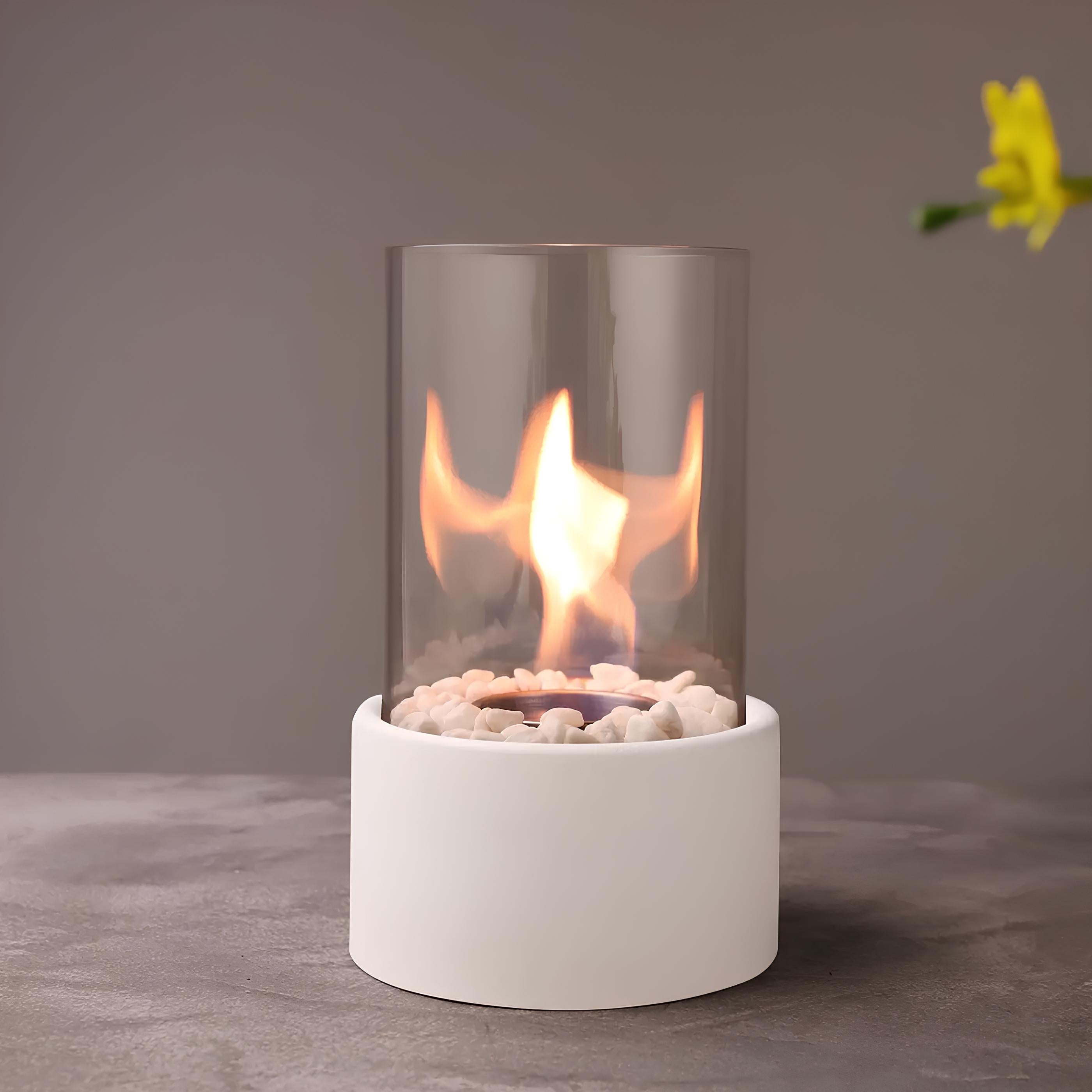 Glass Tabletop Fire Pit Portable Bioethanol Fireplace Indoor Outdoor Use — Image 8