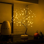 LED Bonsai Tree Light Silver Tabletop Lamp Warm White Fairy Lights — Image 4