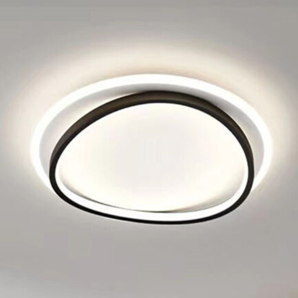 Modern LED Ceiling Light Fixture Acrylic Flush Mount Energy-Efficient Design White Gold — Image 10