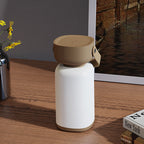 Portable LED Lantern Rechargeable USB Dimmable Brightness with Handle Blue Brown — Image 5