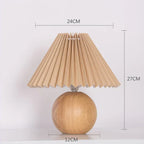 Ceramic Table Lamp with Pleated Fabric Shade, Pink, Modern Home Decor — Image 10