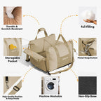 Funny Fuzzy Pet Car Seat Carrier Waterproof Nylon Mesh Beige Medium Dogs — Image 4
