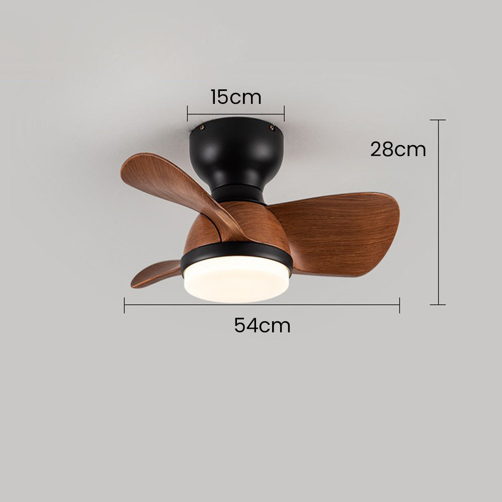 Modern Ceiling Fan with LED Light, Remote Control, Reversible Blades, Wood Finish, 54cm — Image 8