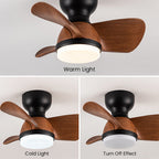 Modern Ceiling Fan with LED Light, Remote Control, Reversible Blades, Wood Finish, 54cm — Image 9