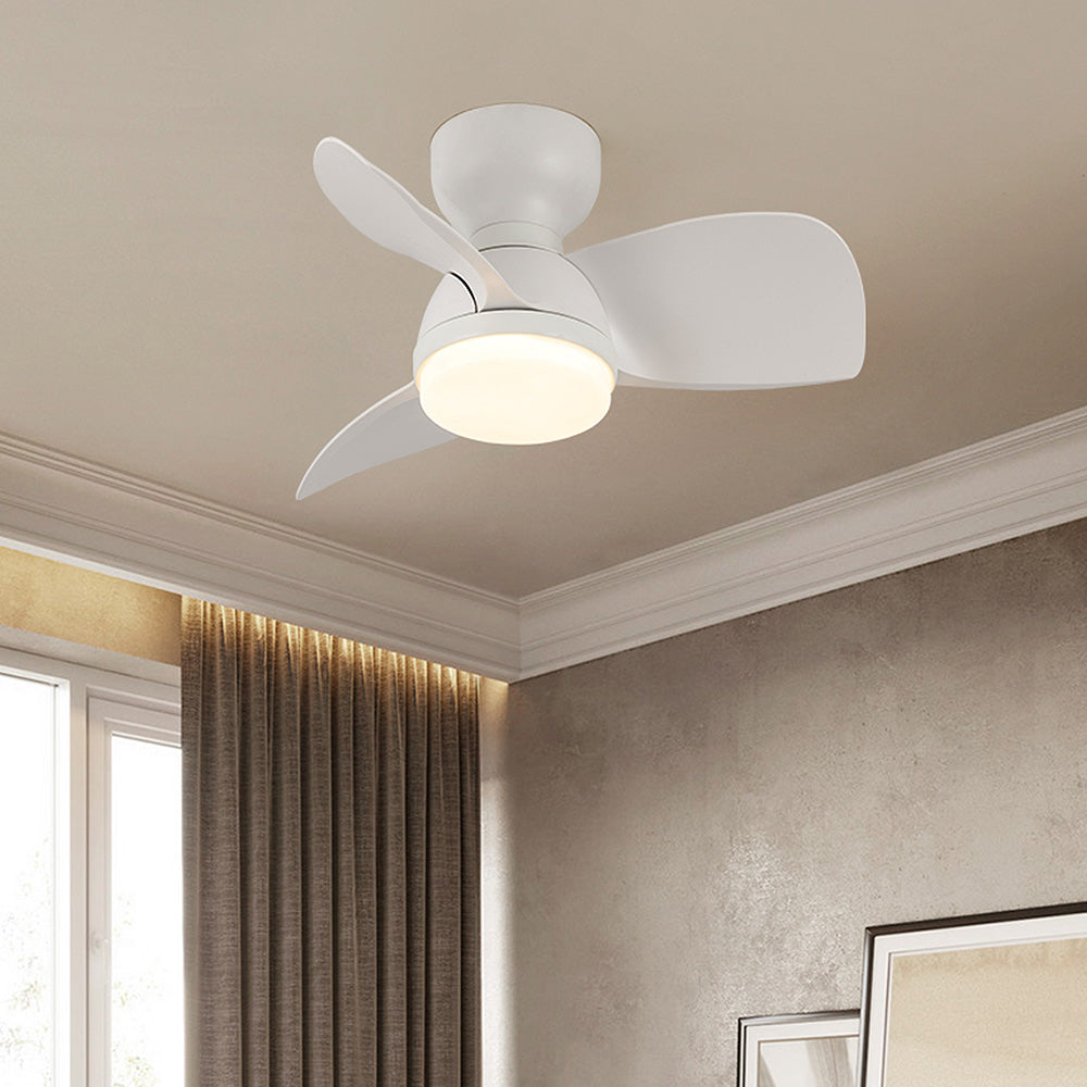 Modern Ceiling Fan with LED Light, Remote Control, Reversible Blades, Wood Finish, 54cm — Image 2