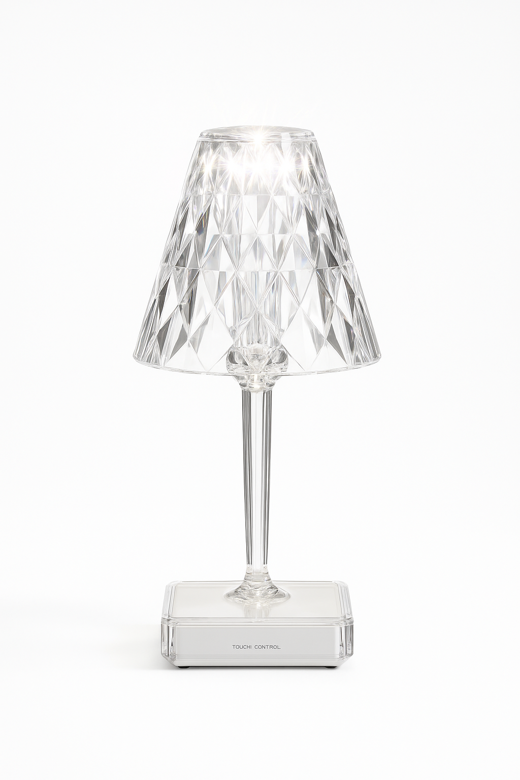 Elegant Crystal LED Table Lamp with Touch Control, USB Charging, 10.2 Inch — Creative Shot