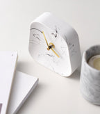 Modern Minimalist Concrete Desk Clock Silent Non-Ticking Tabletop Timepiece — Image 5