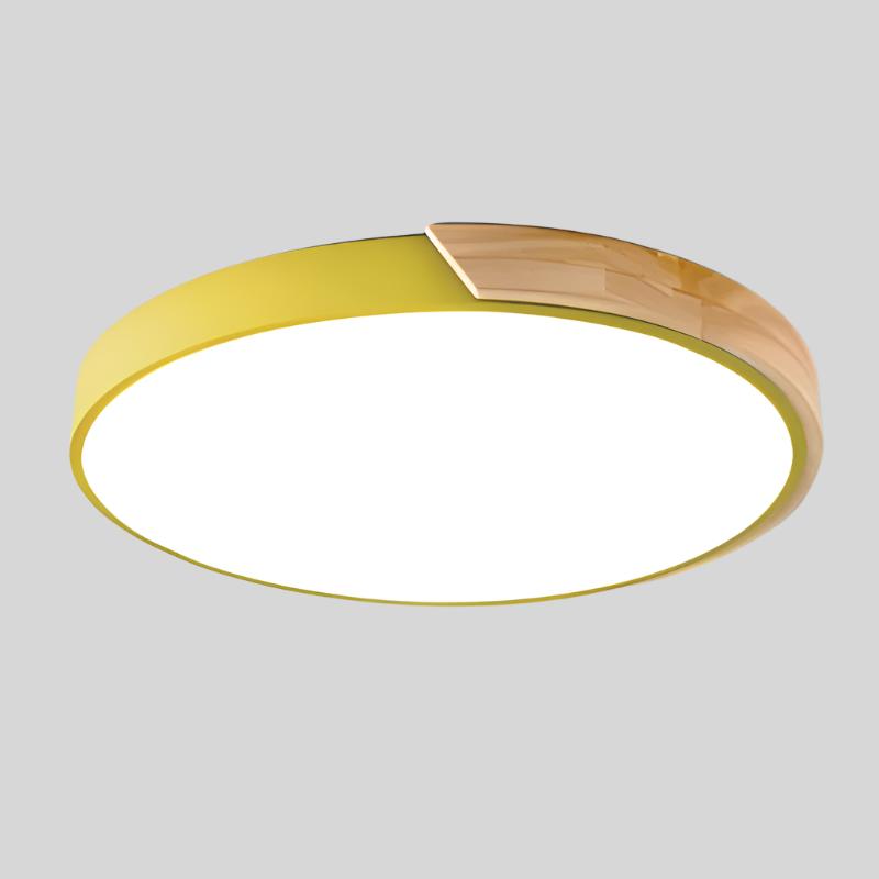 Modern LED Ceiling Light with Wooden Accent in Multiple Colors — Image 17